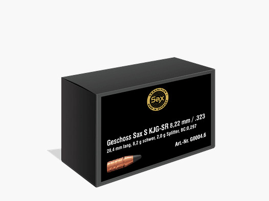 Projectiles Sax S KJG-SR 8 mm / .323, 8.20g / 126.54gr