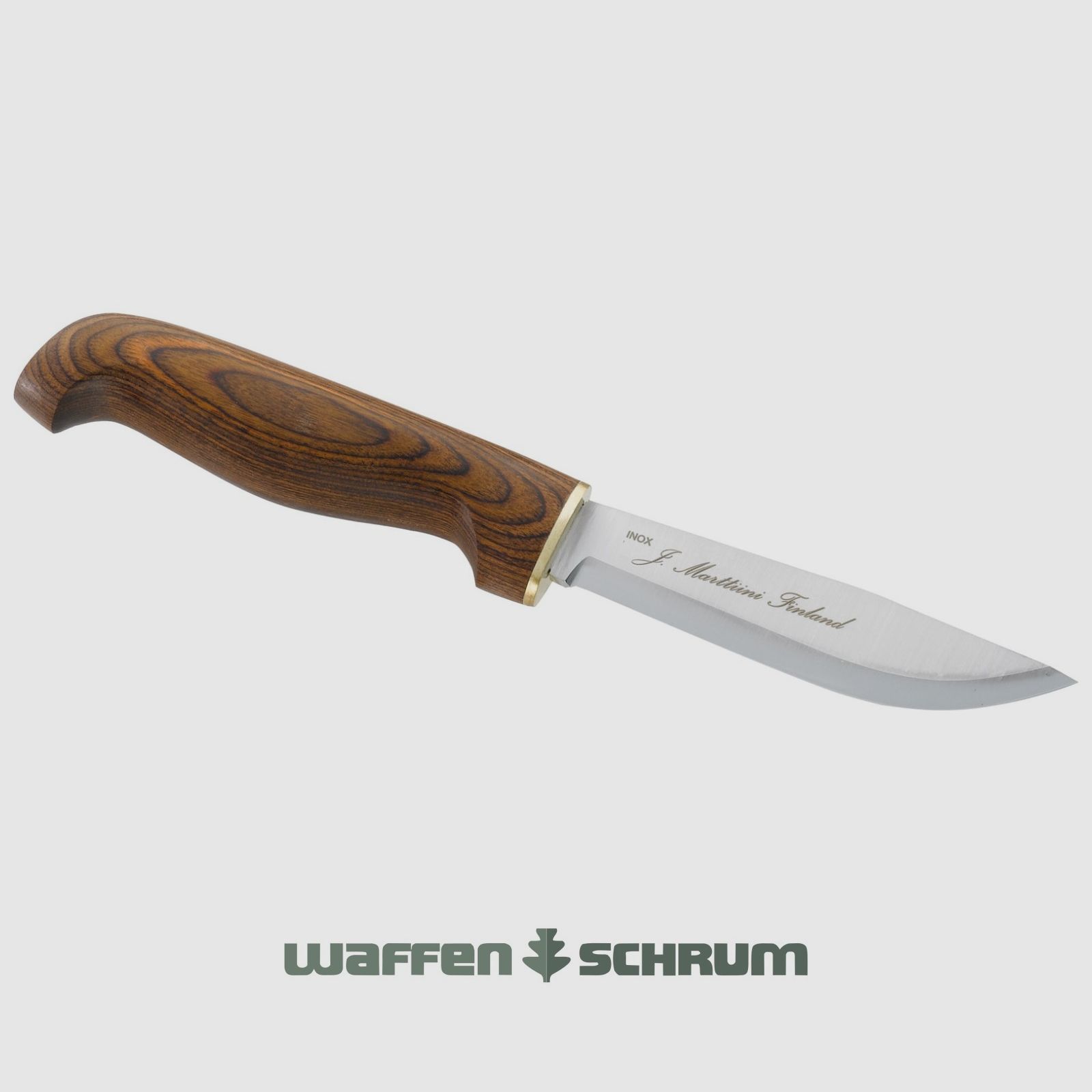 Hunting knife Marttiini total length: 23.3cm - blade length: 11.0cm stainless steel 1.4110 - with leather sheath