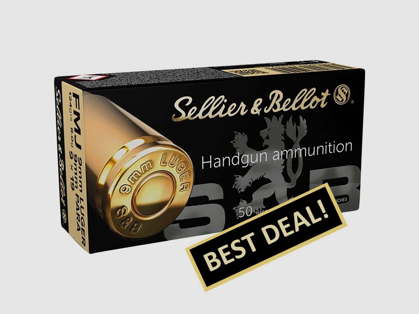 Sellier & Bellot 9 mm Luger Vollmantel 8,0g/124grs.