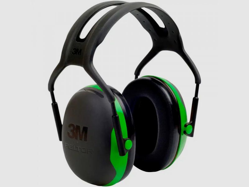 3M PELTOR HEARING PROTECTION - X1A - BLACK/NEON GREEN