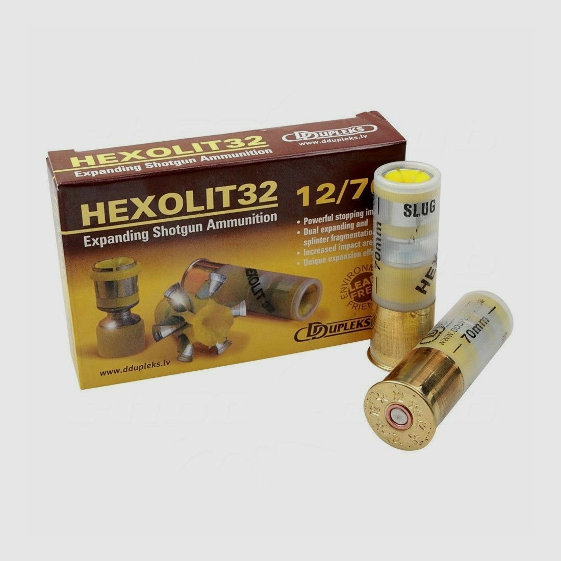 DDupleks Flintenlauf-, Jagdpatronen DDupleks Hexolit 32 12/70 32g