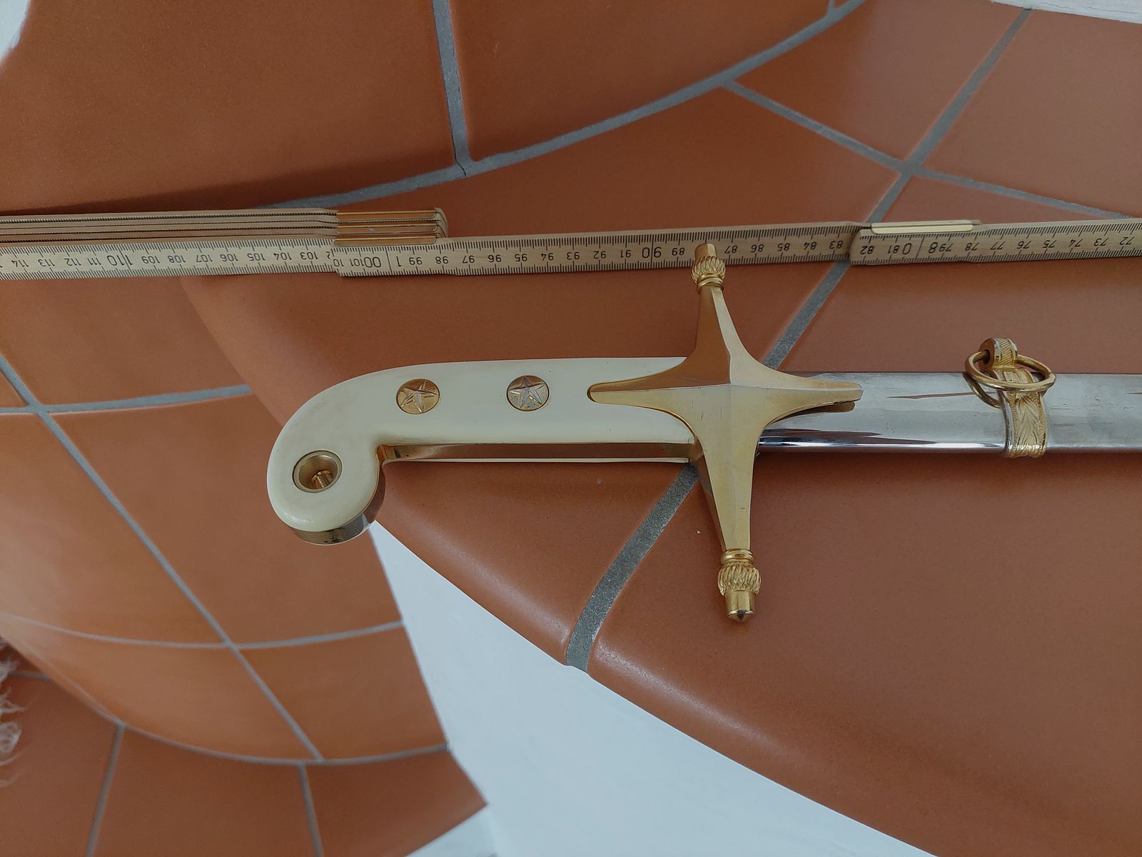 WKC saber / rapier, USA Art.1012 SerialNo. 6-82, 24 karat gold-plated