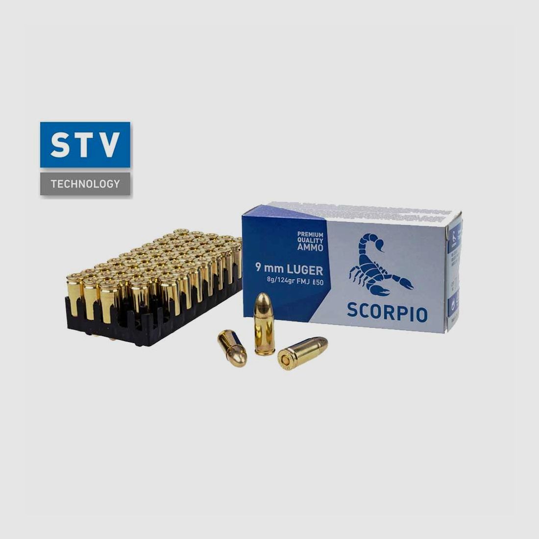 SCORPIO 9mm Luger -124grs-FMJ 50Stk