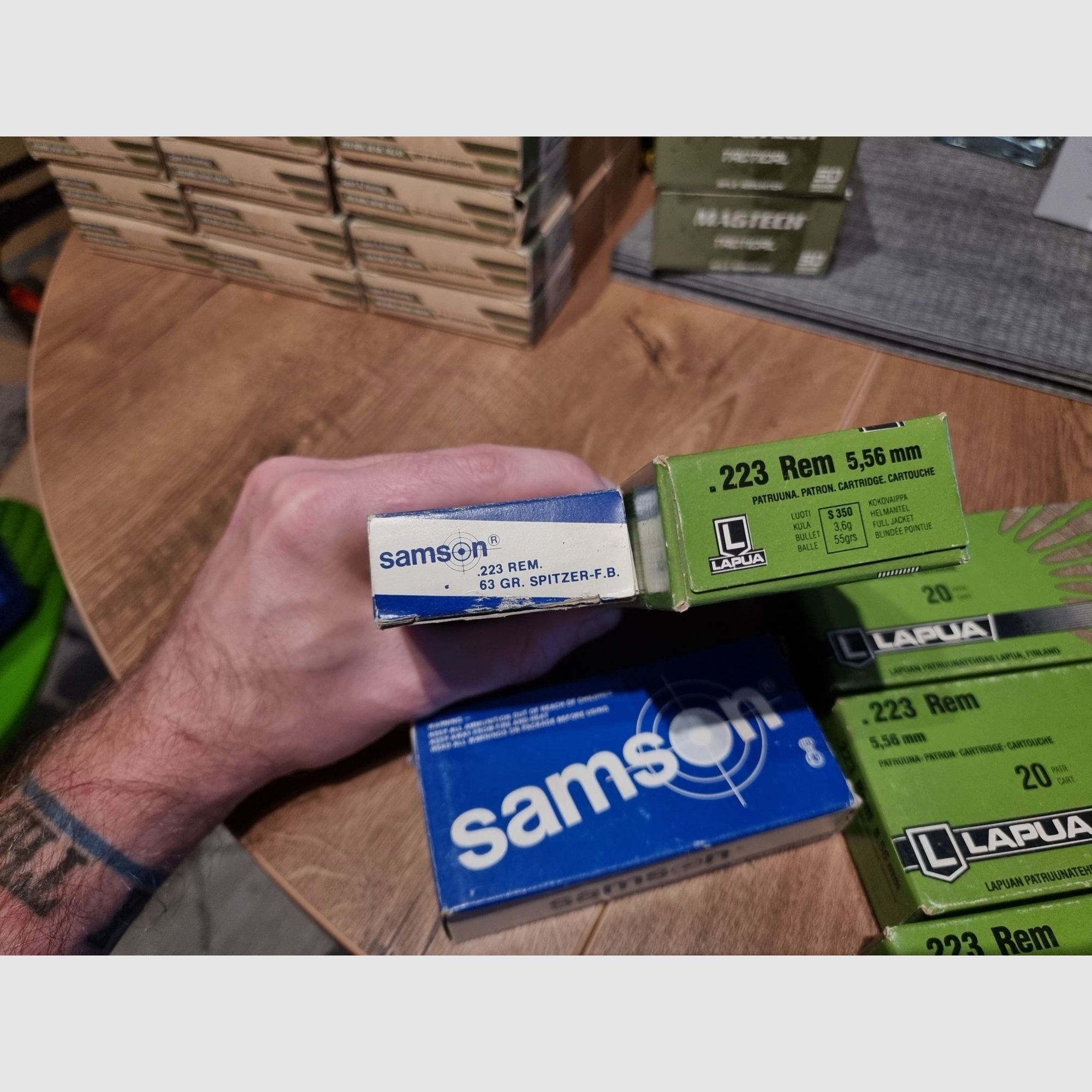 Munition .223 Remington 55gr FMJ - verschiedene Hersteller - S&B Magtech IMI PMC PPU Lapua GGG Norma usw.