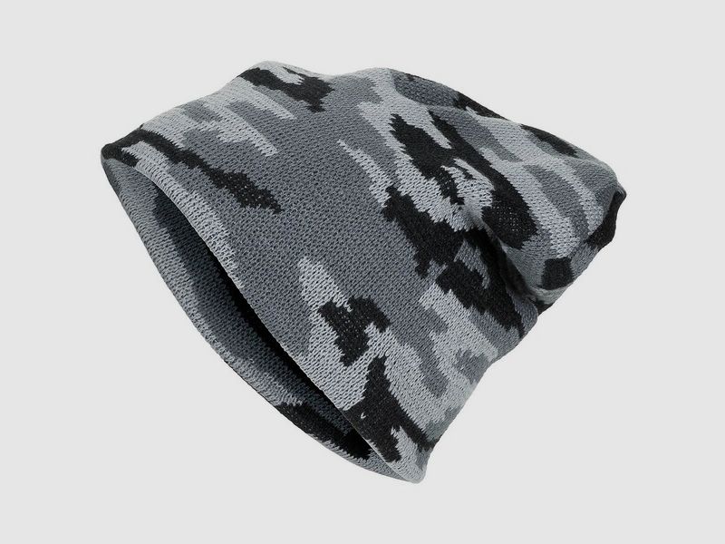 Strickmütze "Beanie" Tarn (Schwarz-Weiß-Grau) - Unigröße - fein gestrickt