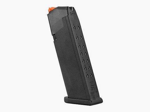 Chargeur Glock G17 – 9mm Luger – 17 coups – Noir/Orange (Chargeur)