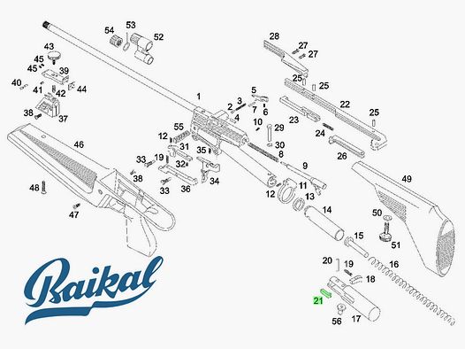 Pusher fĂĽr Luftgewehr Baikal IJ MP 61, Ersatzteil