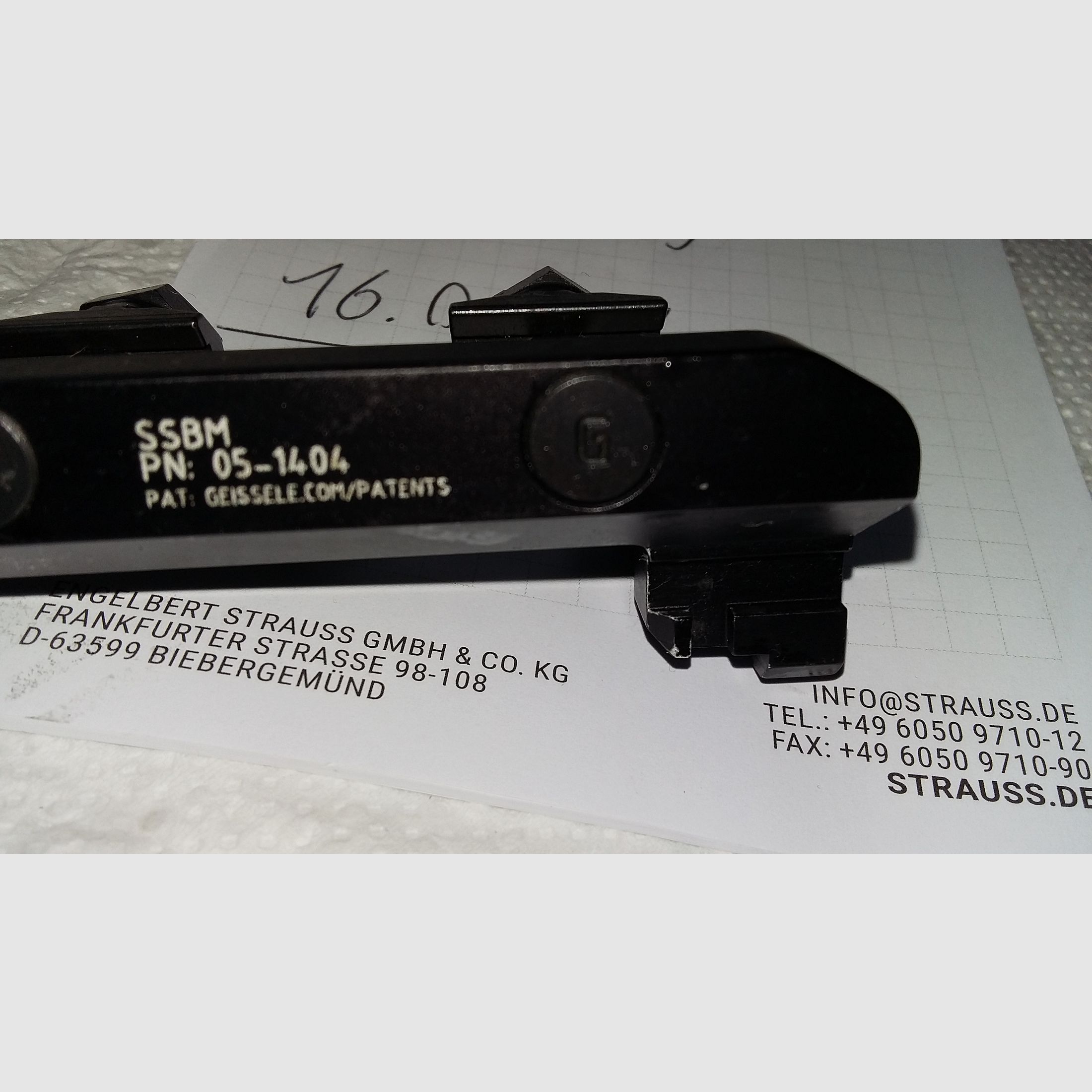Geissele SSBM Super stabby bayonet mount schwarz aus 7075 T6 Aluminium 