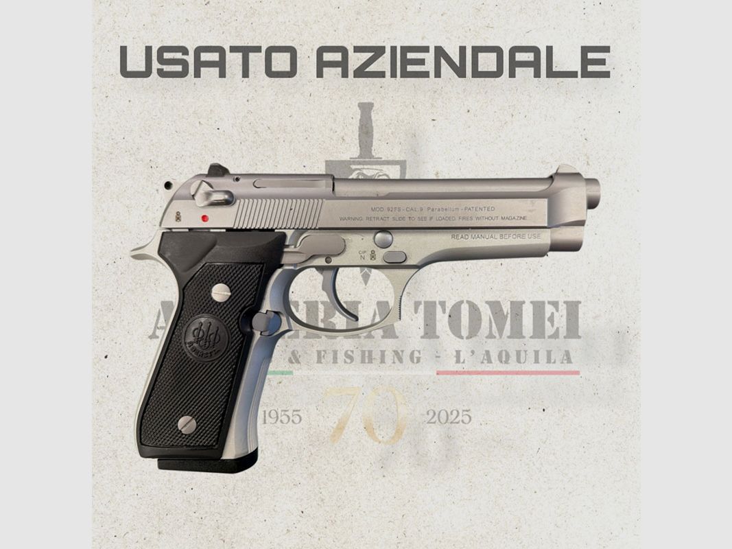 USATO – PISTOLA – BERETTA MOD. 92FS INOX cal. 9×19, immagine 2 di 2