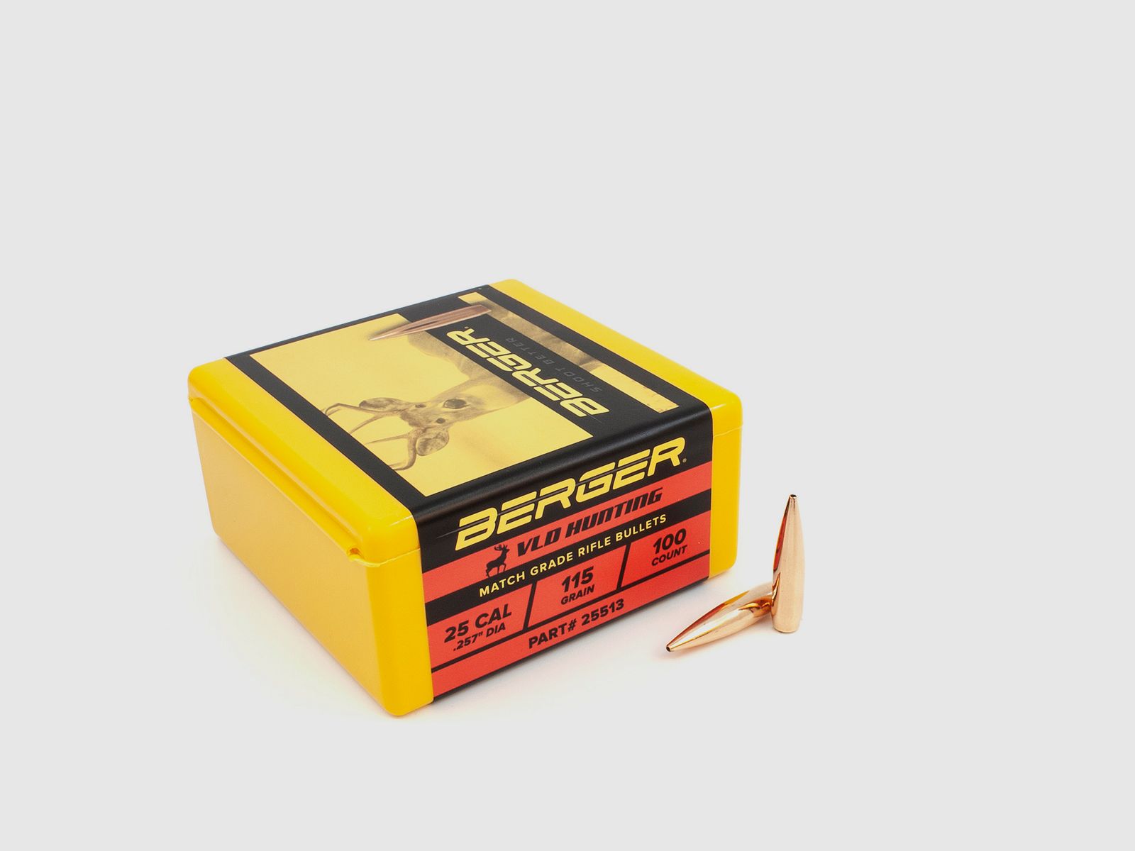 Proiettile Berger .25 VLD Hunting 115GR 100 Pezzi