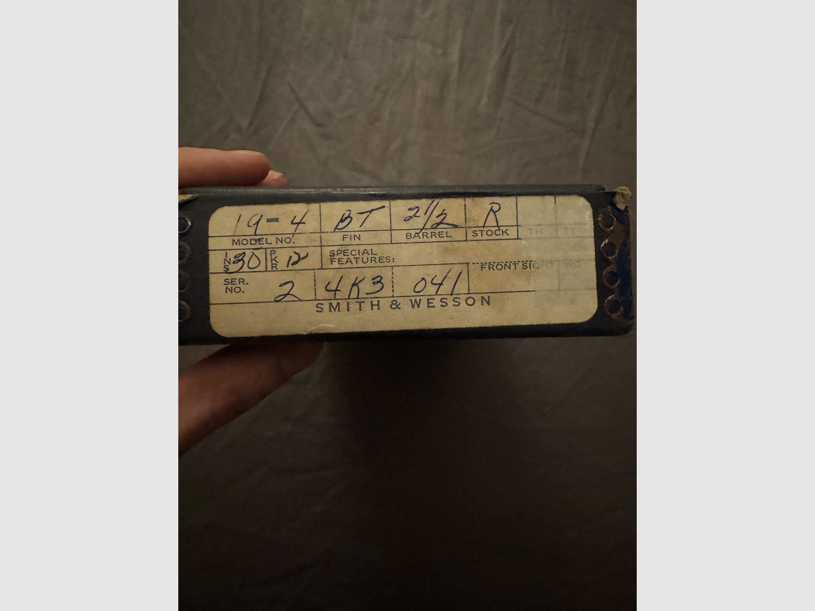 Smith&Wesson Combat Magnum Original Karton 60er Jahre