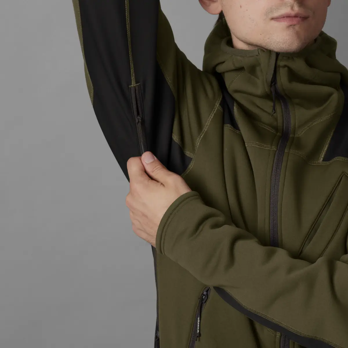 Härkila Hoodie Deer Stalker (Willow Green/Shadow Brown), immagine 5 di 6