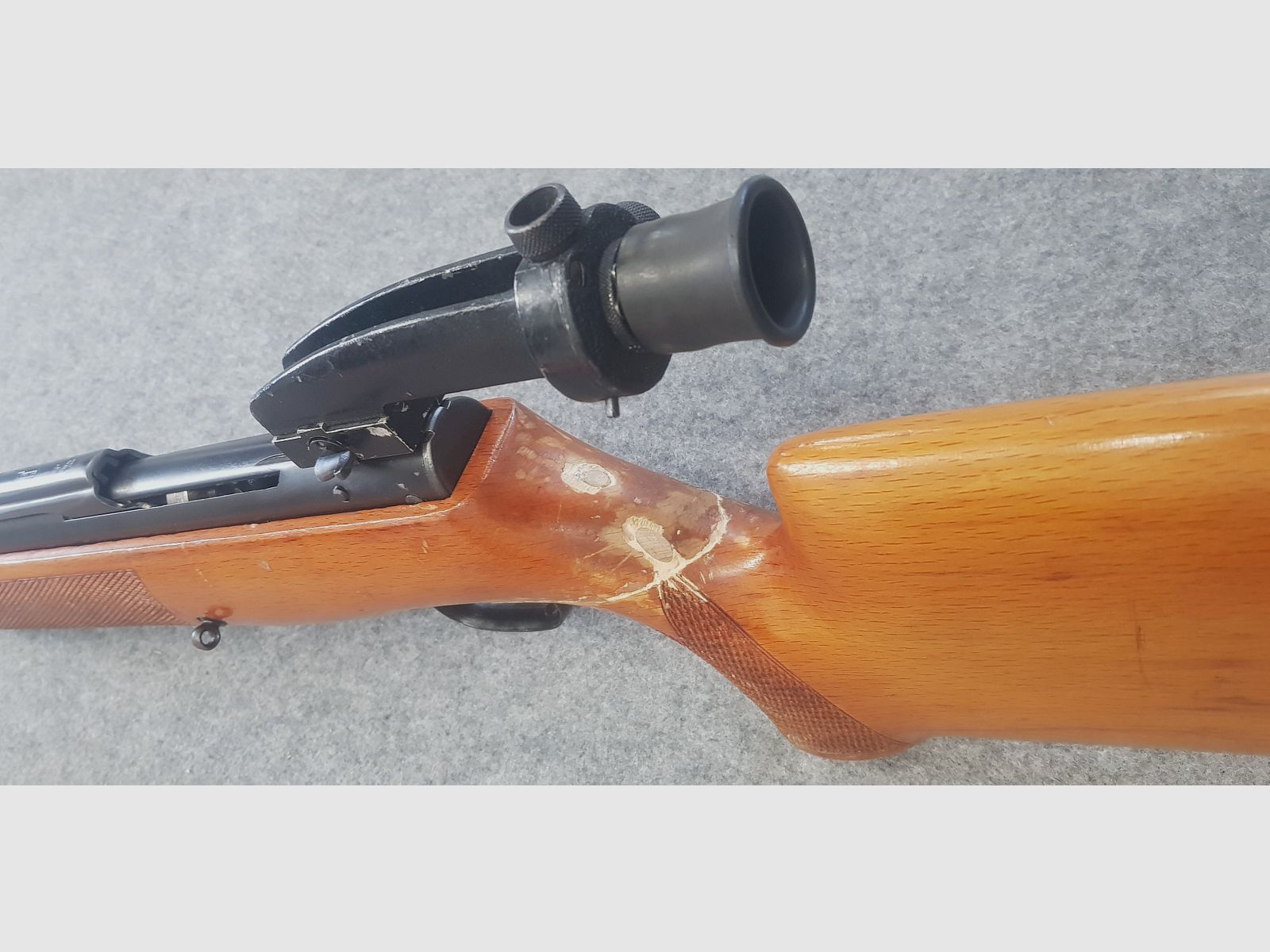 Weihnachtsangebot Seltenes aus Suhl Oberhebelspanner Luftgewehr Haenel Mod. IV/M im guten restaurierten Zustand Oberhebel 4M cal. 4,5mm Diabolo