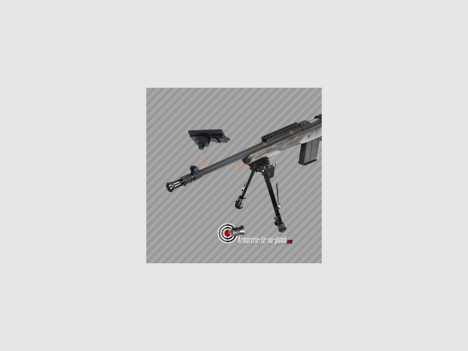 UTG Tactical OP-2 Metall Zweibein Picatinny-Schiene, Bild 2 von 2