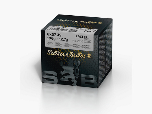 Sellier & Bellot 114462 8x57 IS FMJ 12,7g 196grs. 50er