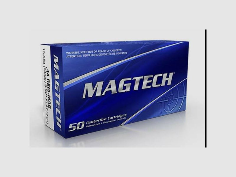 Magtech .44 Remington Magnum Palla Intera Piatta 15,6g/240grs.
