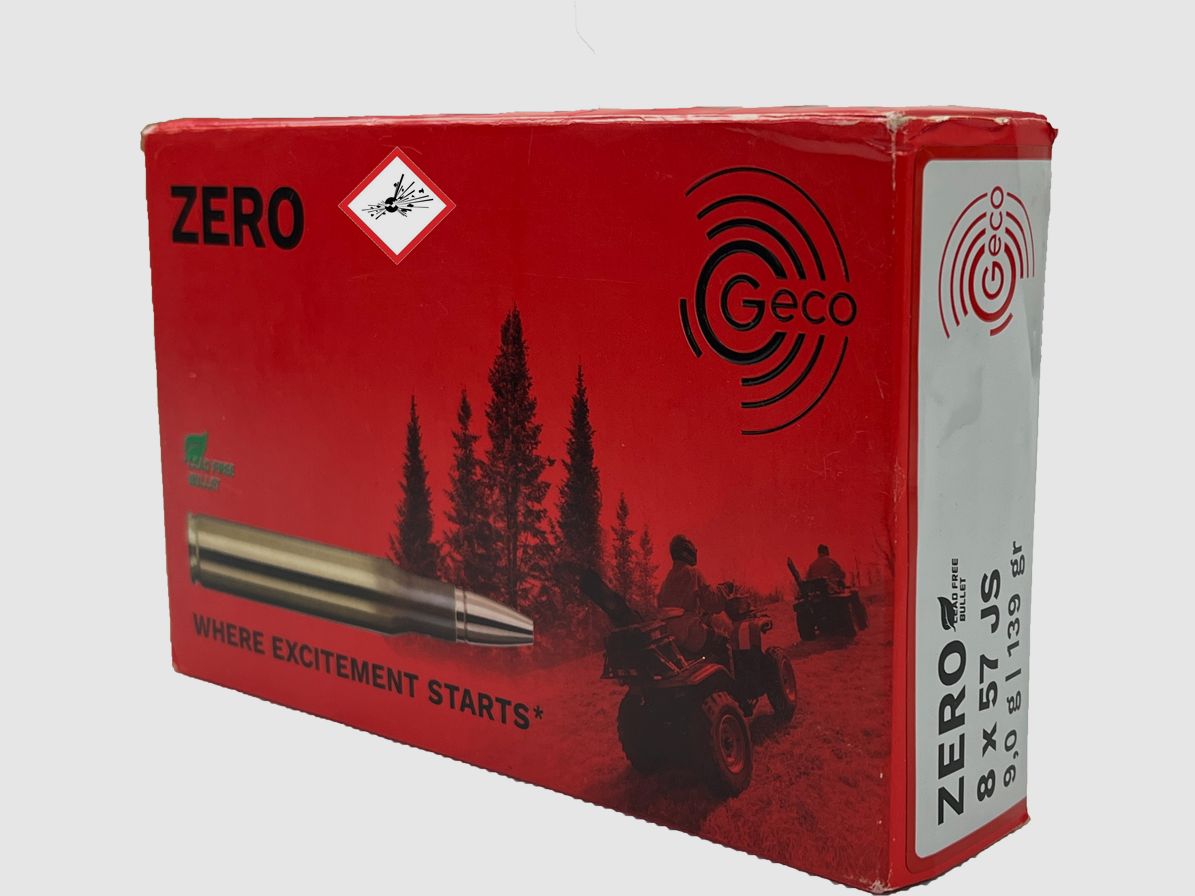 Geco Zero Cartucho de caza Cal. 8X57 JS 139grs