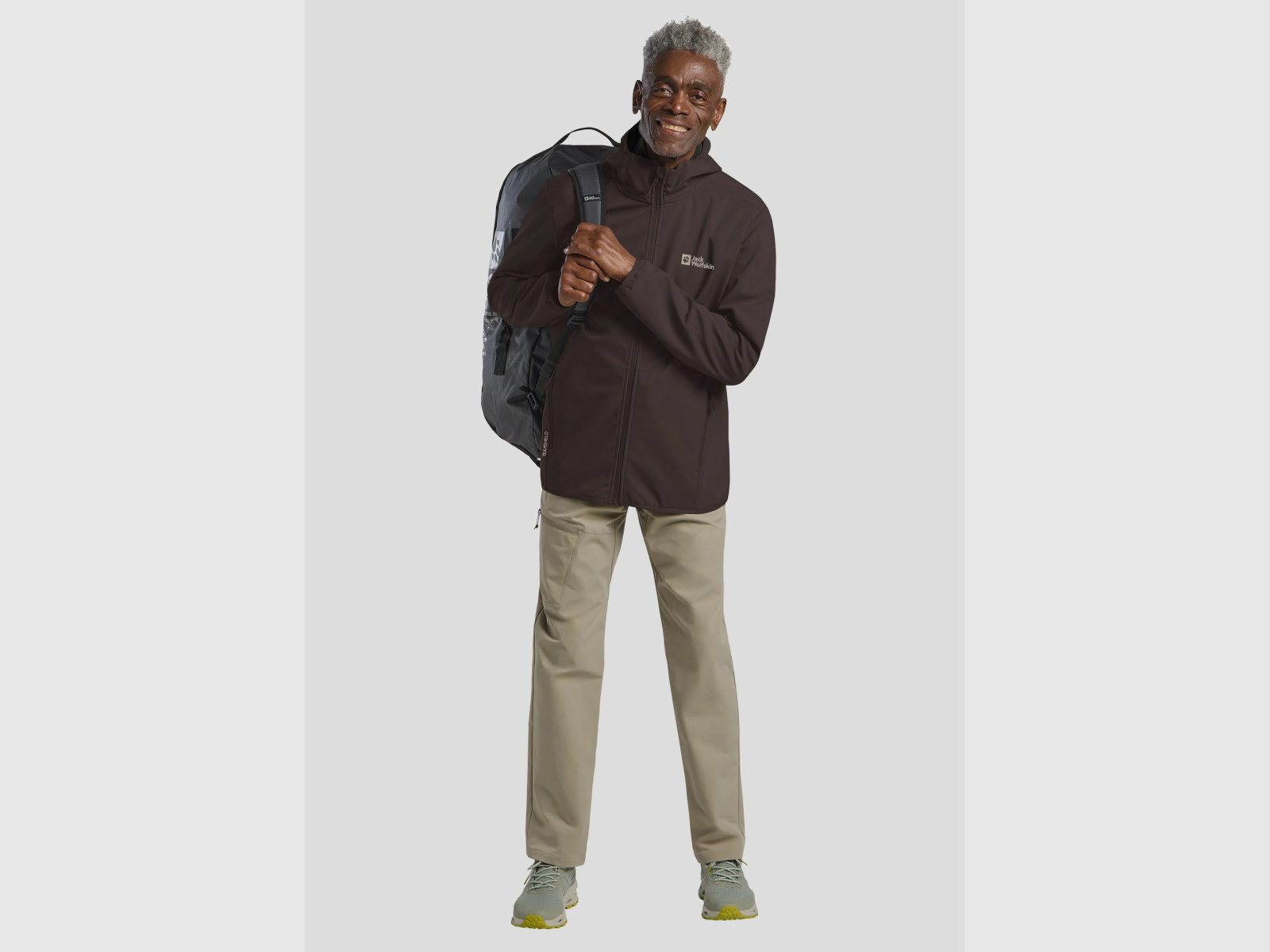 JACK WOLFSKIN Bornberg Hoody M Softshelljacke Herren Peat Braun
