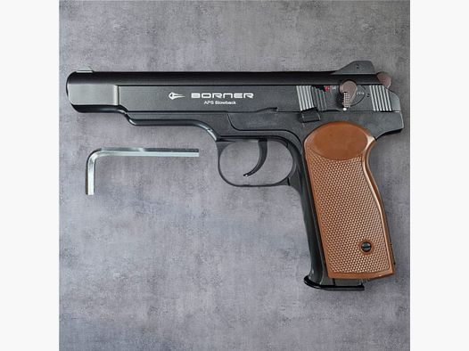 Borner APS Blowback CO2 Pistola 4,5mm BB – Stechkin APS Nachbau