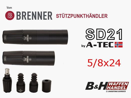 Silencieux Brenner SD21 5/8x24 par A-TEC
