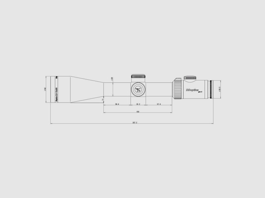 DDoptics Nighteagle 2,5-15x50 Gen.III ( MRAD )