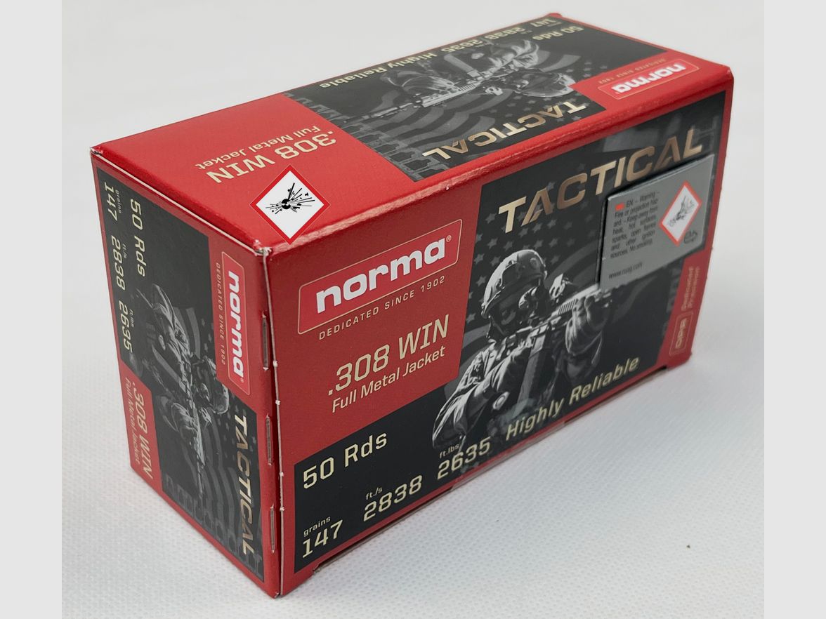 Norma Tactical Büchsenpatrone .308 Win VM 147grs