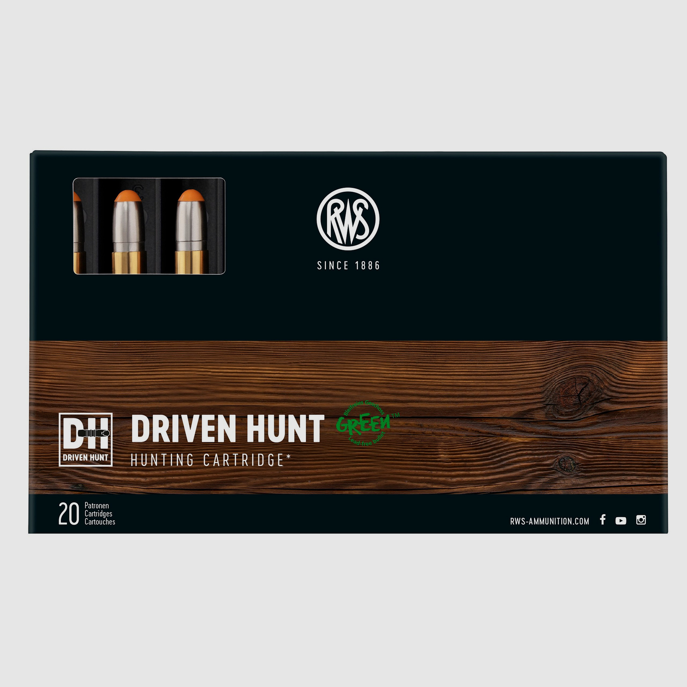 RWS Büchsenpatronen Driven Hunt .30-06. 165 grains