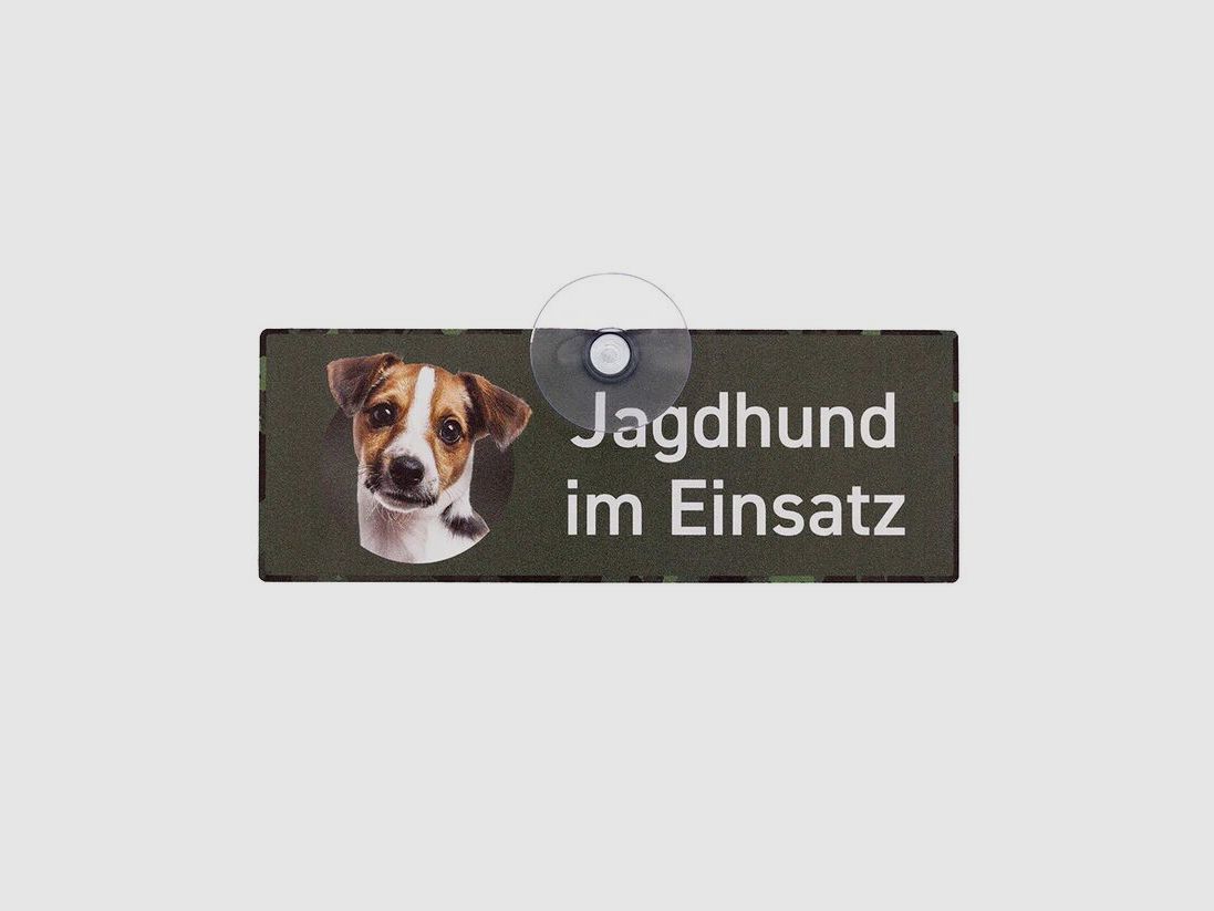 Wilde Hilde Autoschild mit Saugnapf - Hundeführer mit verschiedenen Motiven