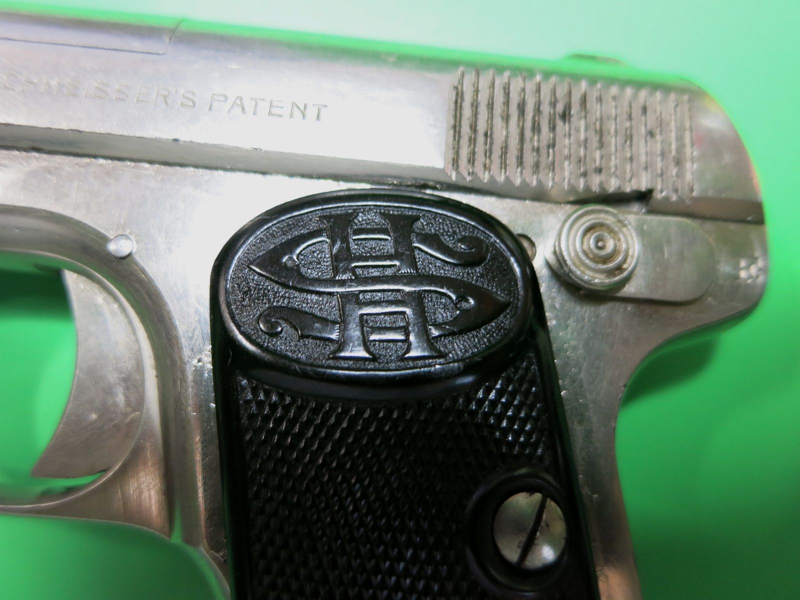 C.G. Haenel, Modell I, 6,35 mm Browning, absolute Rarität, Taschenpistole     #79