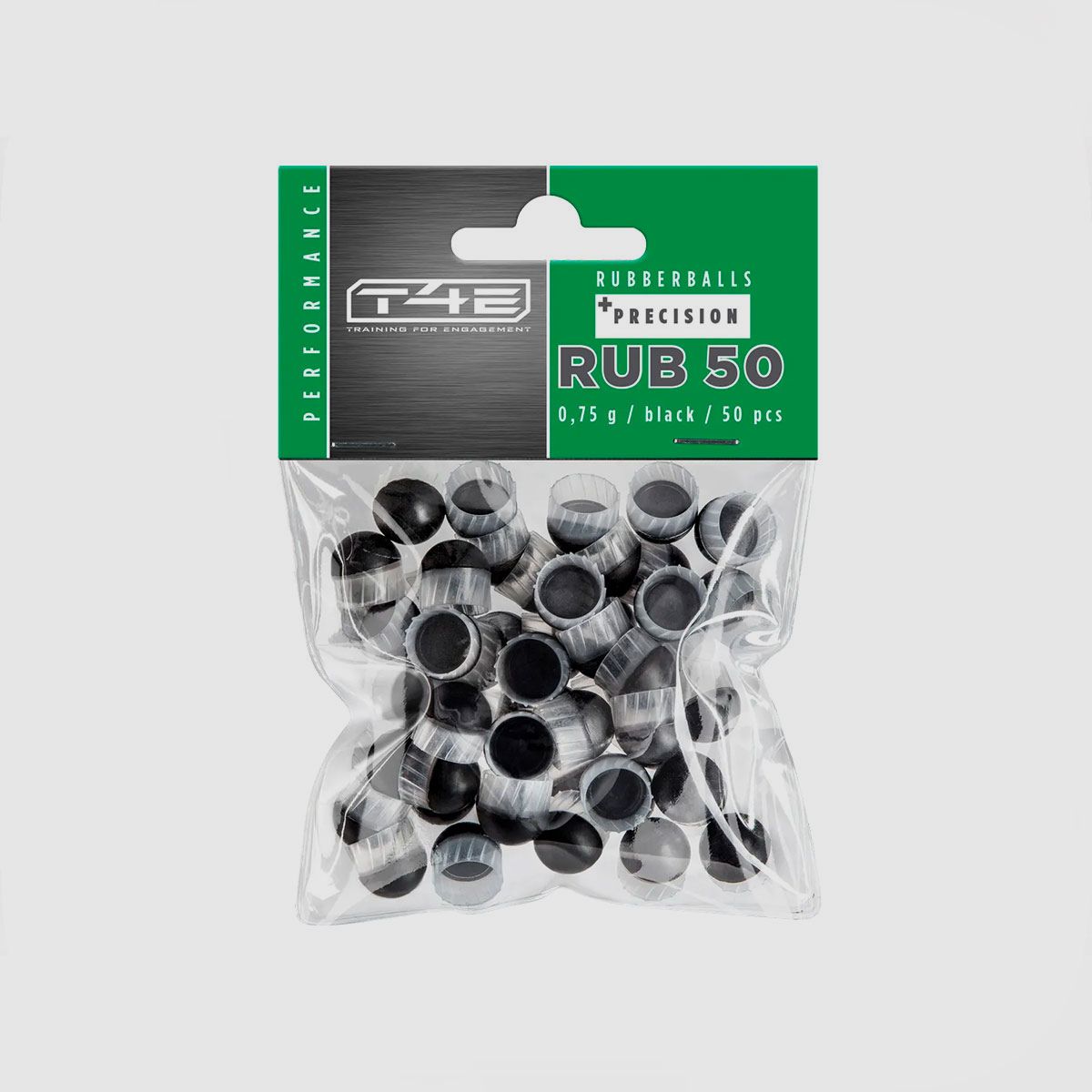 UMAREX – RUBBERBALLS PRECISION RUB 50 0,75g | zwart | 50 stuks, afbeelding 1 van 2