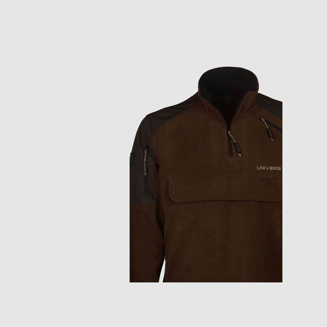 UNIVERS – HUNTING FLEECE PULLOVER BORMIO Green/Brown, image 5 of 5