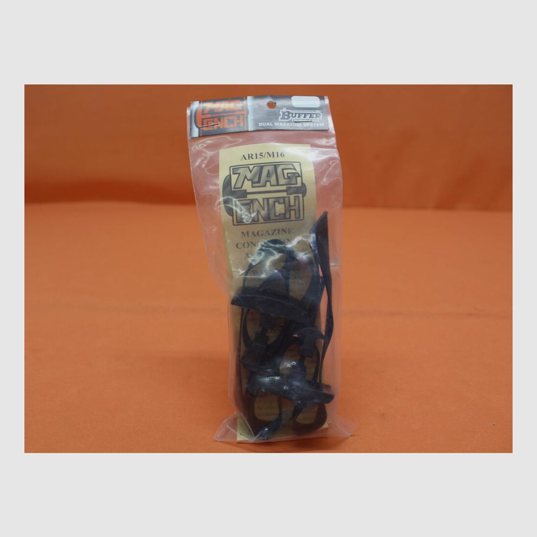 Buffer Technologies AR-15: MagCinch 30+ magazine connector with strap for 2 magazines, nylon/plastic pack of 2 pcs.