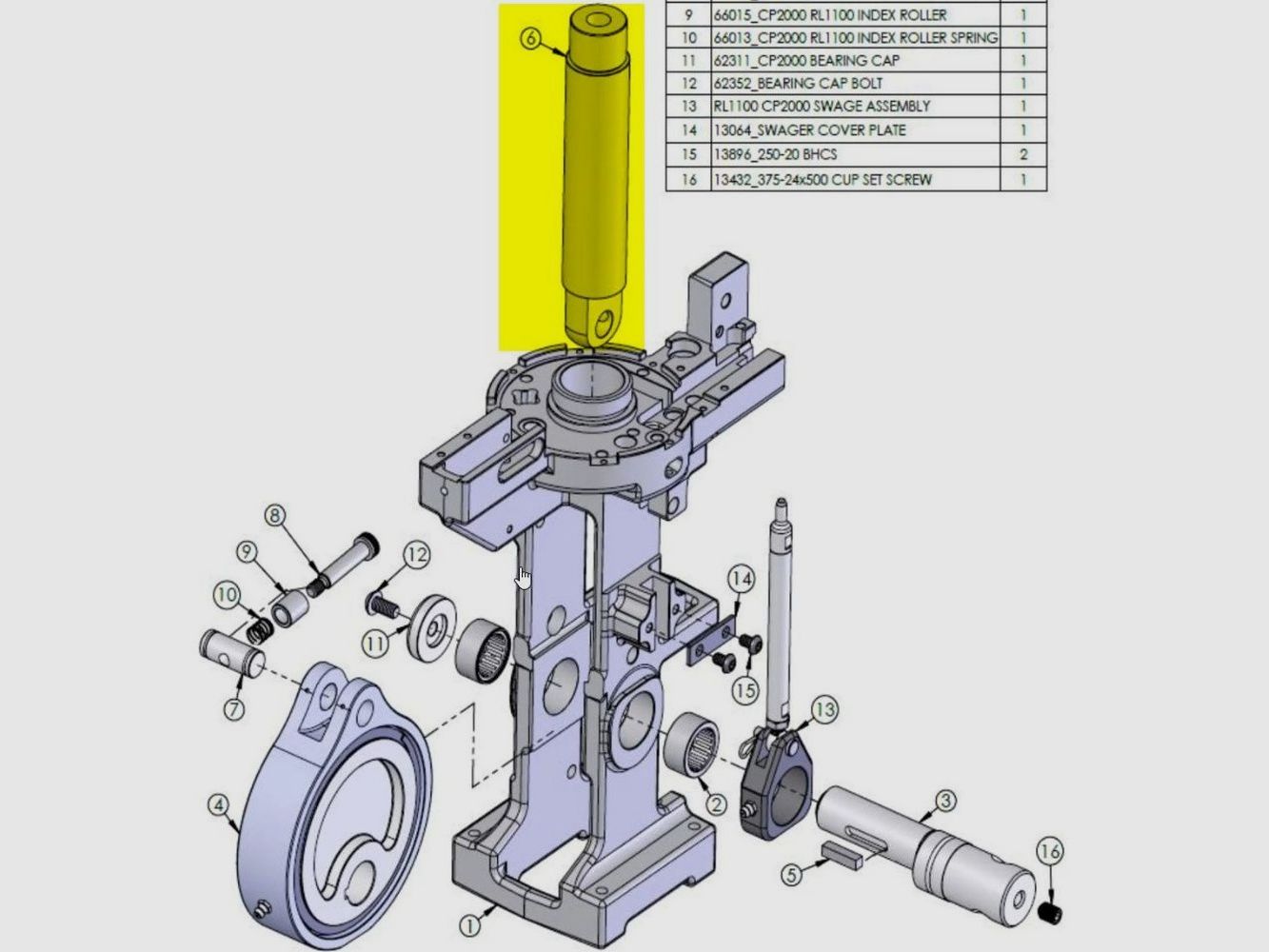 Dillon 1100/2000 Arbre principal