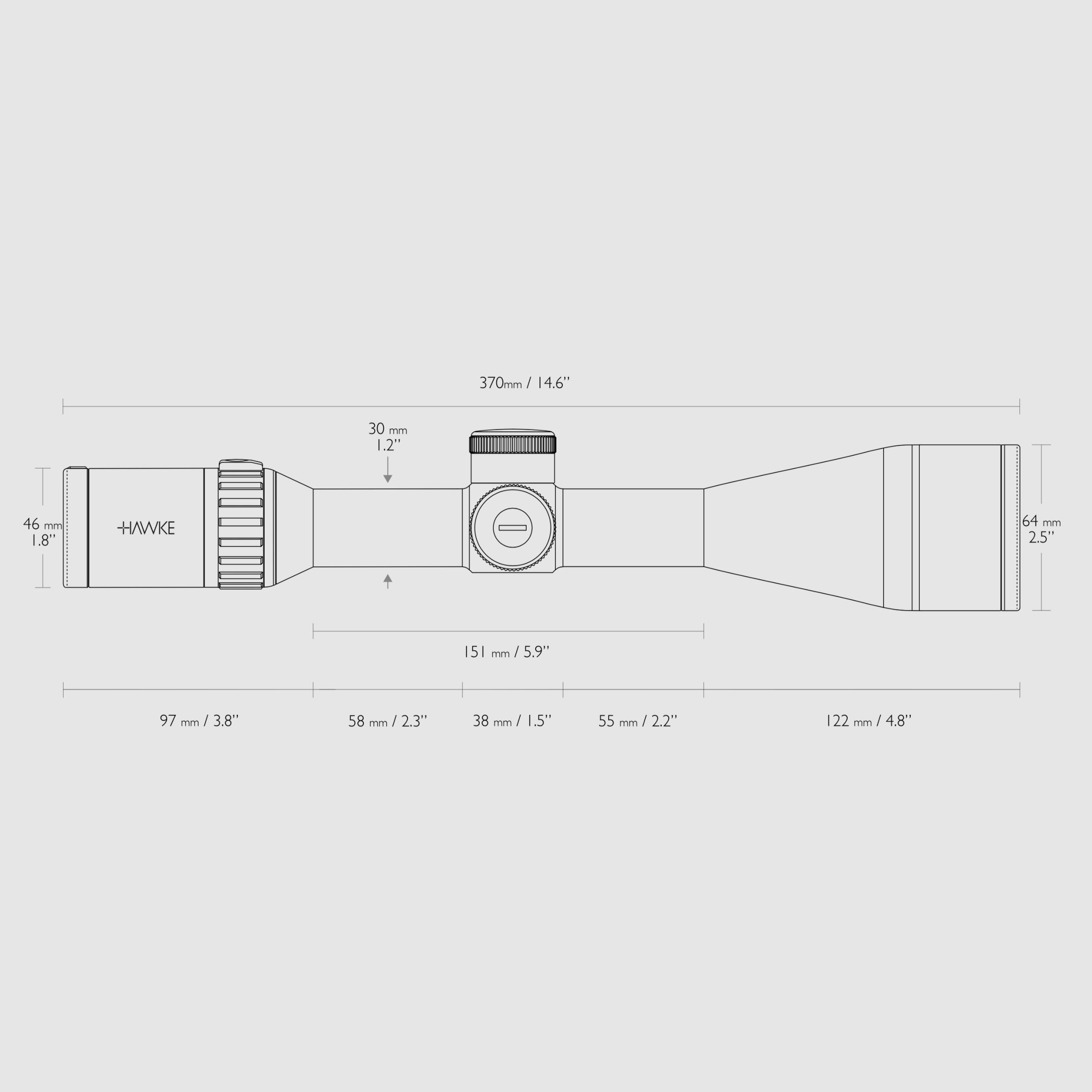 HAWKE 16440 ENDURANCE 30 FD 4,5-27x56 SF LR2 FD 20X ABSEHEN