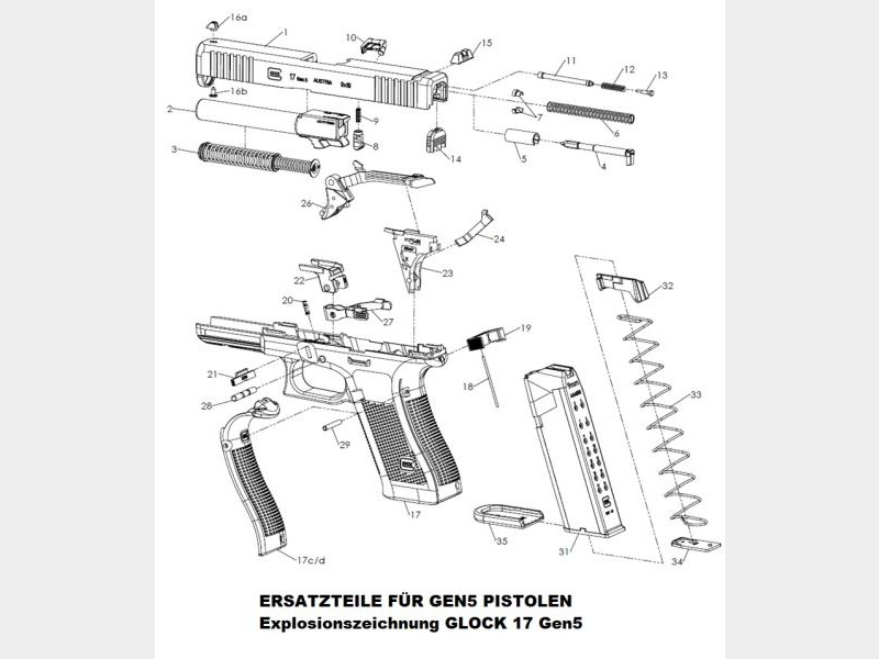 GLOCK Tuning/Ersatzteil f. Pistole Druckbolzen #11 Gen3/4/5/X f. 17/19/22/23/26/27/31-35