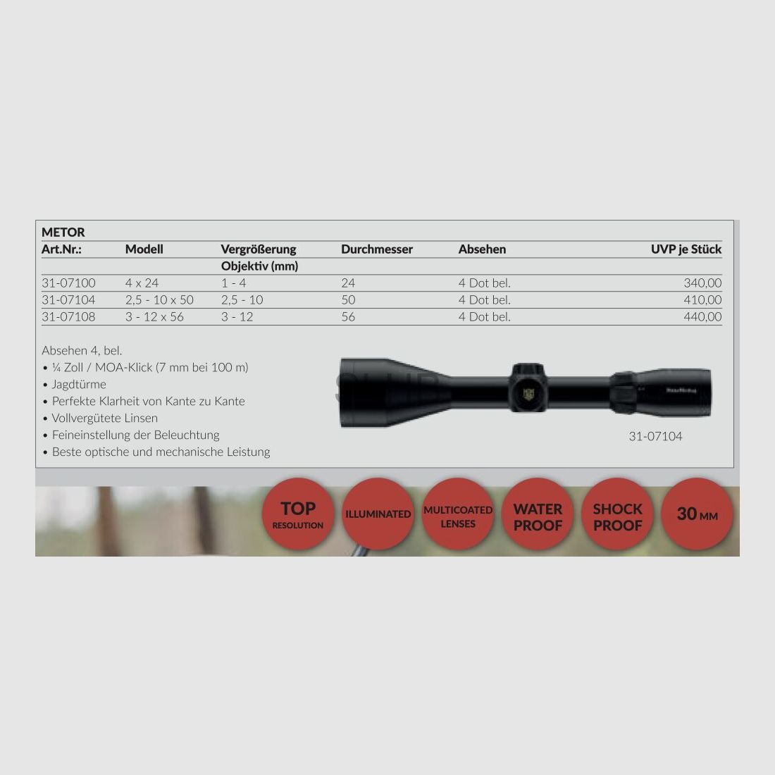 NIKKO STIRLING	 METOR 2.5-10 x50