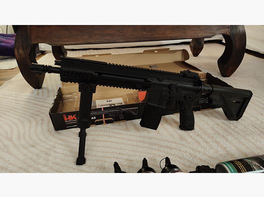 Heckler&Koch HK416 A5 CO2 Kal. 4,5 mm staal BB inclusief accessoires