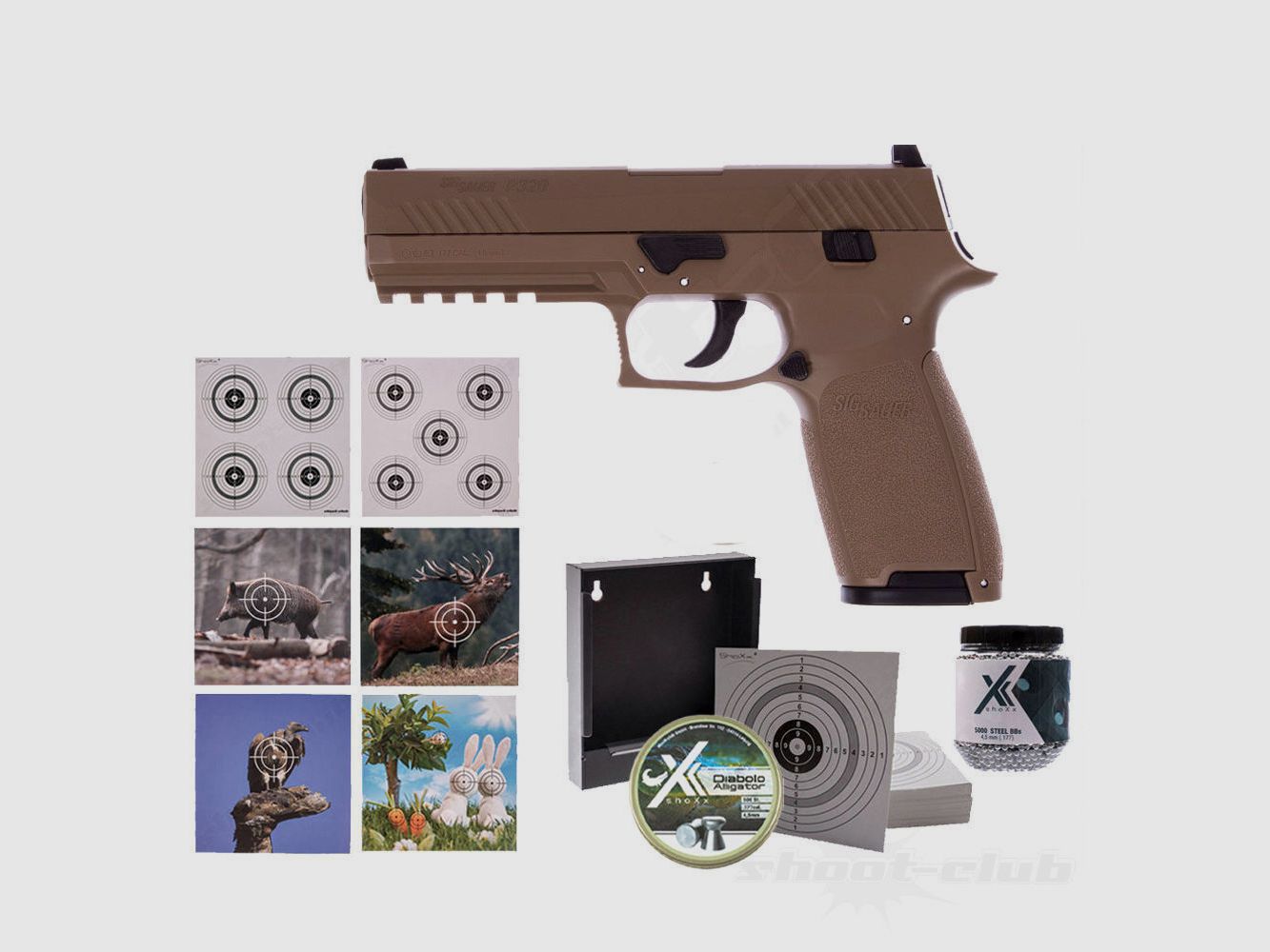 Sig Sauer	 CO2  BlowBack Pistole P320 im Kaliber 4,5mm coyote tan