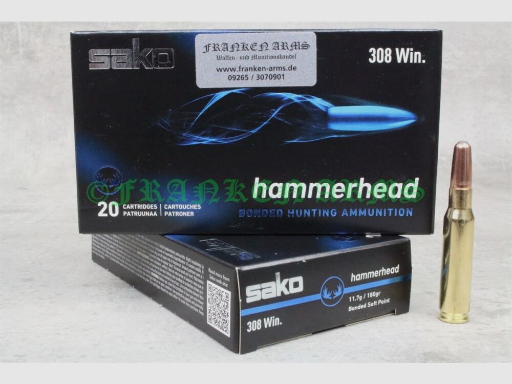 Sako Hammerhead .308 Win. 180gr. 11,7g 20 pièces