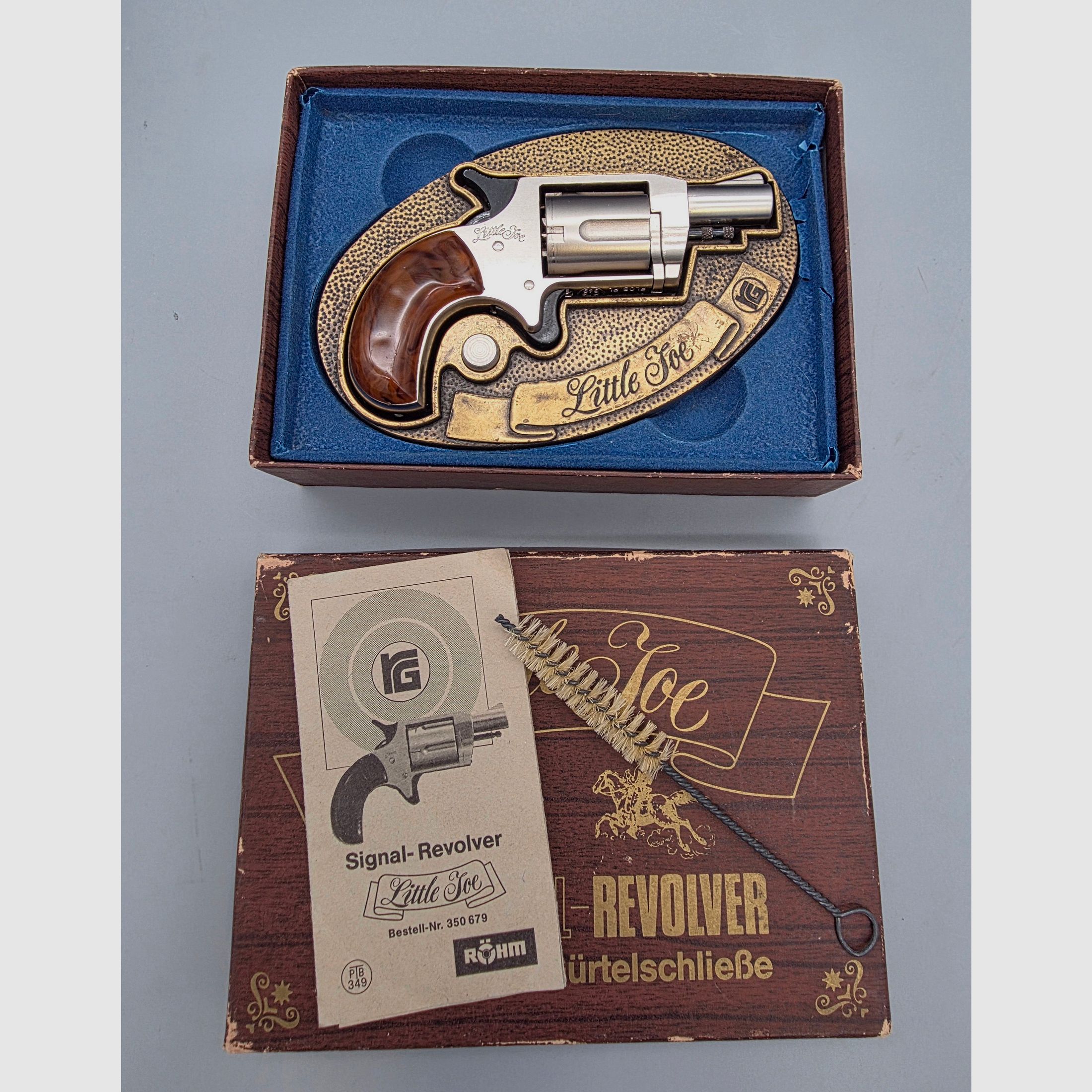 Röhm Little Joe met ceintuurgesp cal. 6mm Flobert in OVP PTB 349