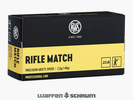 RWS Rifle Match 2,6g - 40gr. .22lr