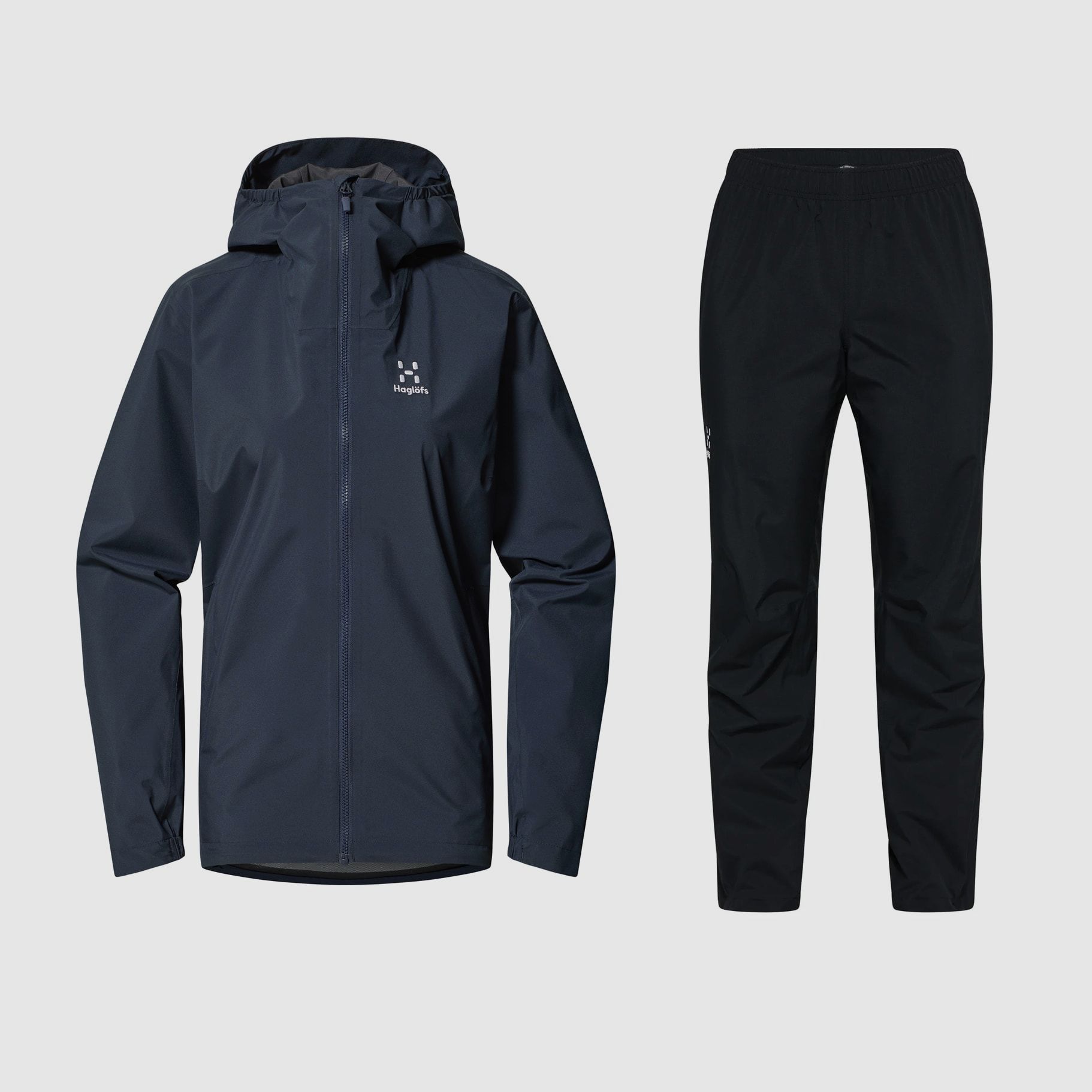 Haglöfs Korp Proof/Proof II Regenanzug Damen Tarn Blue/True Black