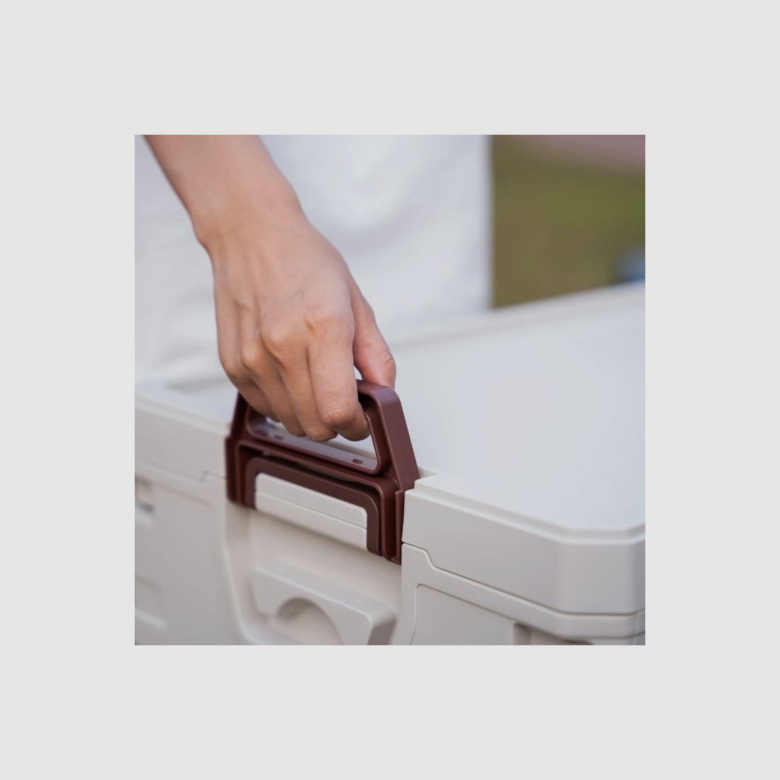 NILS folding crate with lid 50 L white, image 13 of 15