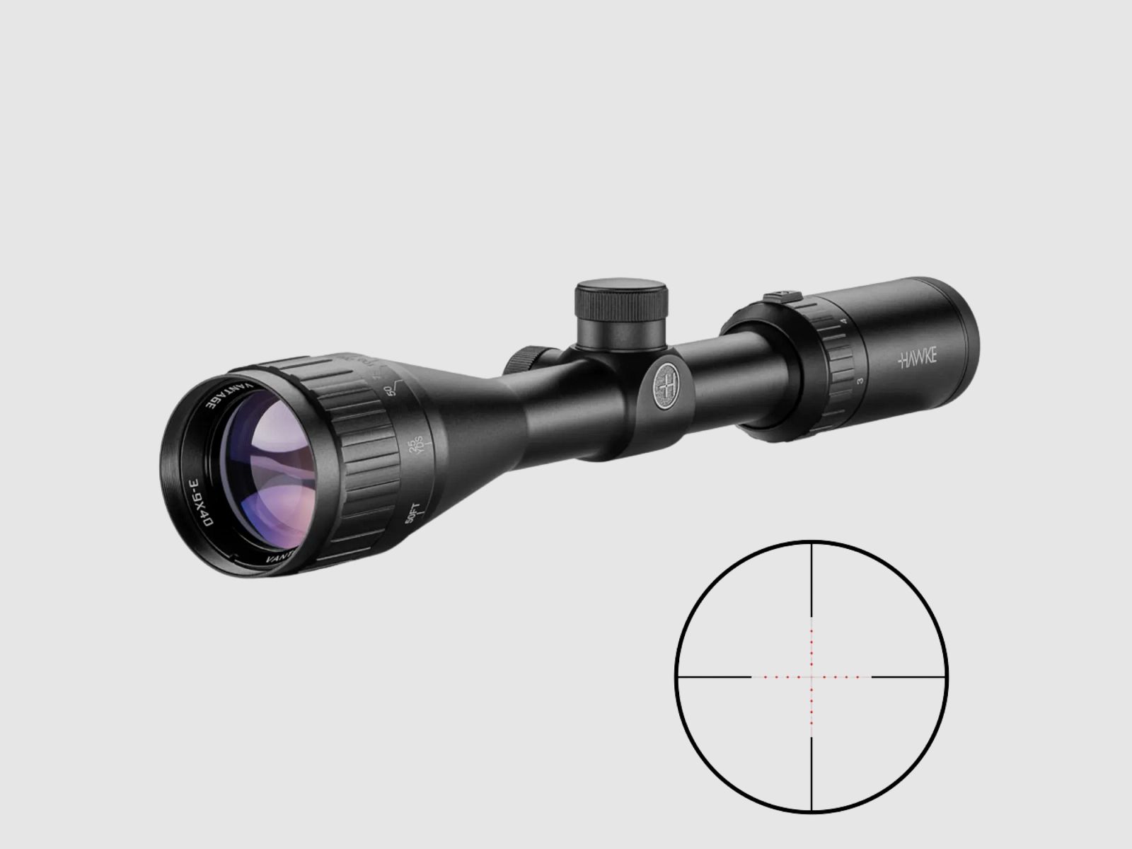 Hawke Vantage 3-9x40AO MilDot Zielfernrohr Parallaxe ab 9 Meter