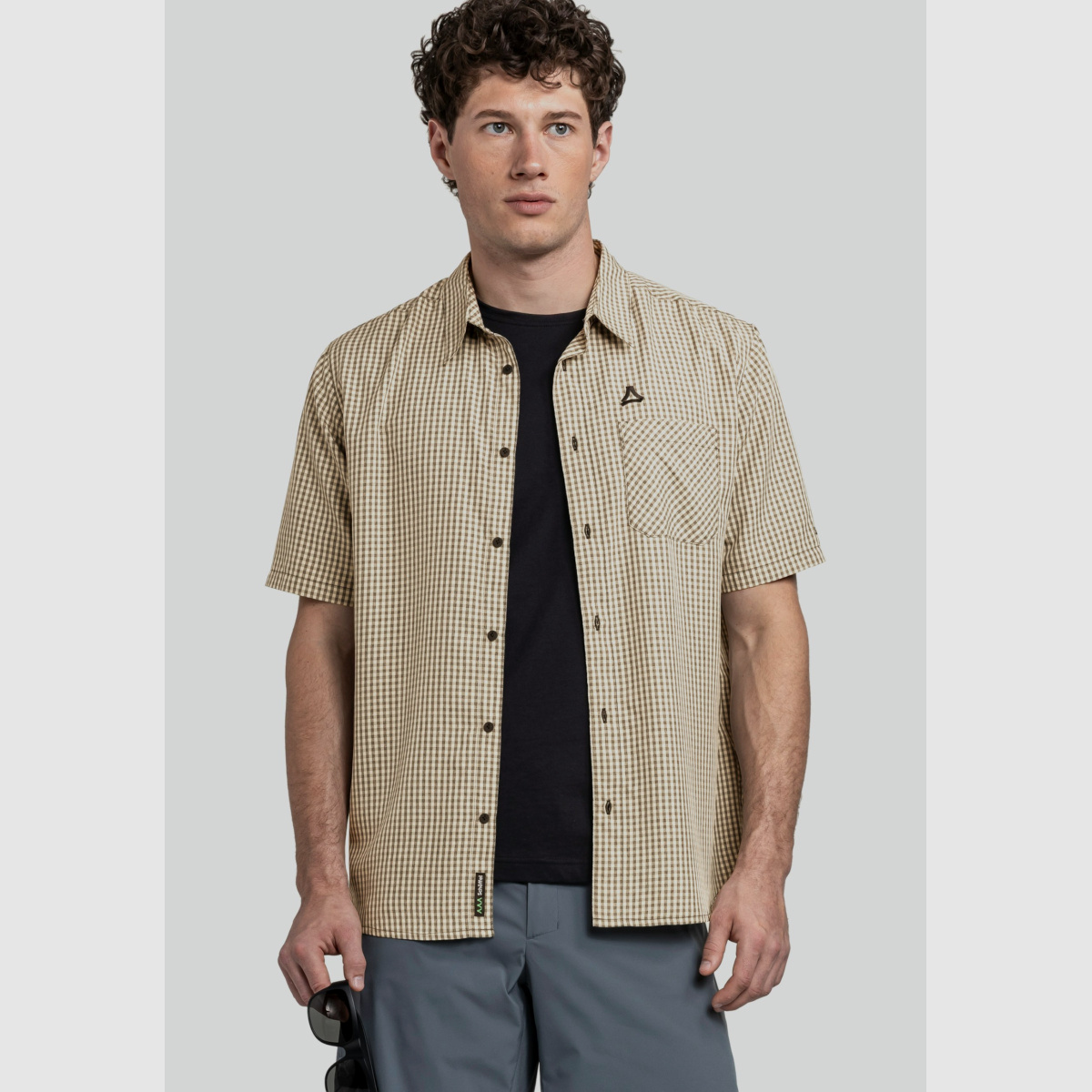 SCHÖFFEL CIRC Shirt Style Dalfoss MEN Beige-Black