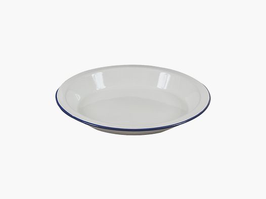 Highlander Emaille Suppenteller Vintage Weiß