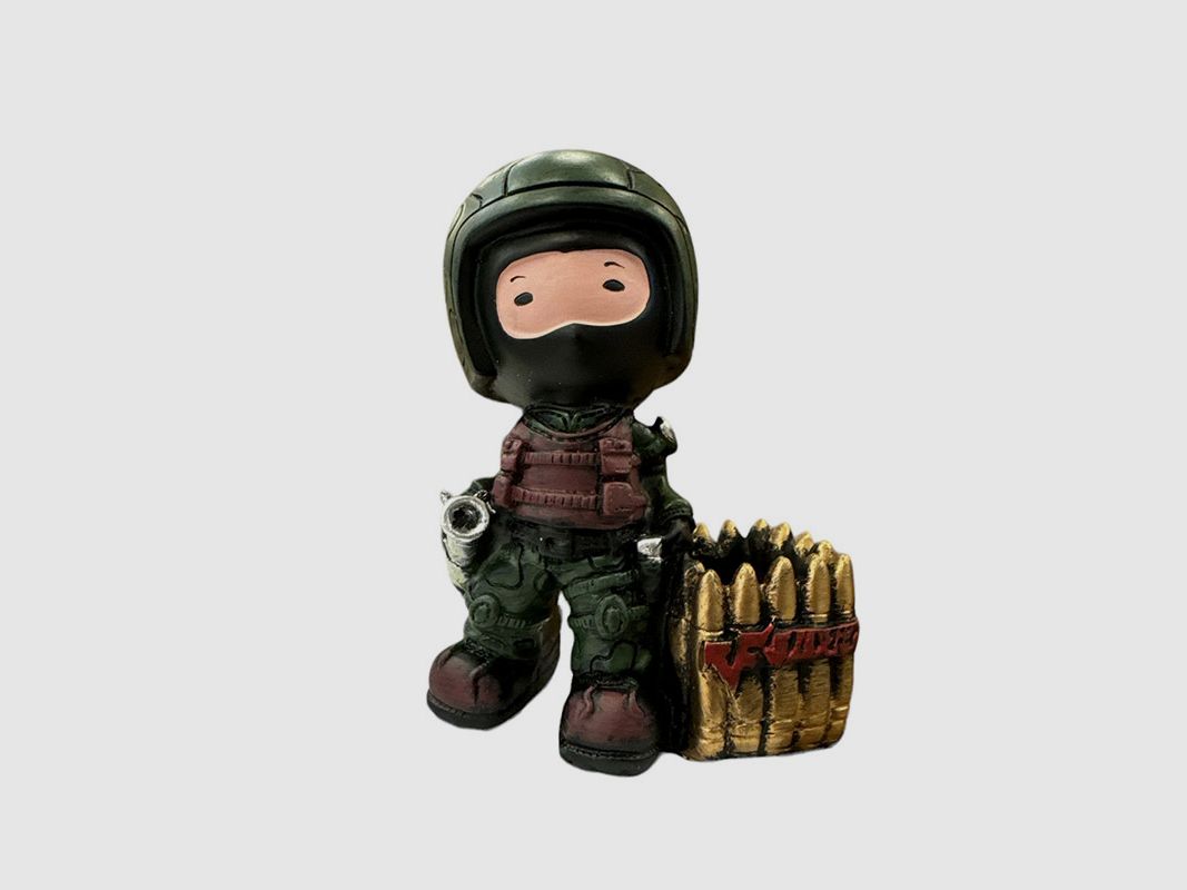 STATUE SOLDIER AMERICAN CORPS AMMUNITION 16CM, image 1 of 2