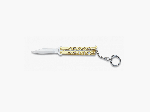 ALBAINOX – COLTELLO PORTACHIAVI BALISONG KEY-RING. Golden. 6 cm