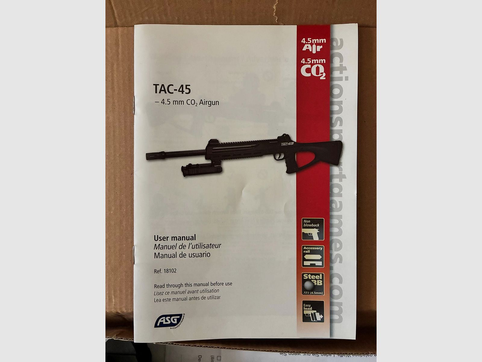 Rifle de aire comprimido TAC 4,5 J