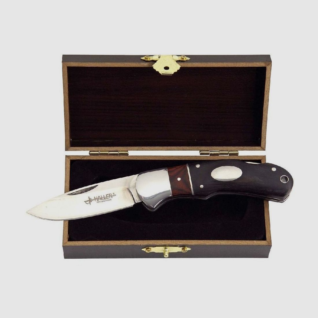 edles Taschenmesser Holzgriff zweihandmesser legal fhren Geschenkbox